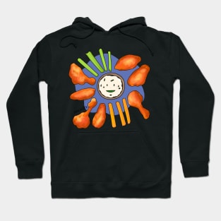 Buffalo Wings with dipping sauce Hoodie